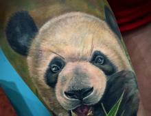 Эскиз акварельной панды тату